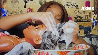 ASMR hair washing for the first time by Mass Massage  ASMR head massage [upl. by Hurlee266]