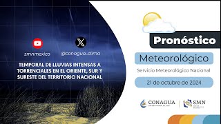 LLUVIAS INTENSAS A TORRENCIALES EN EL ORIENTE SUR Y SURESTE DEL PAÍS 21 de octubre de 2024 [upl. by Roldan]