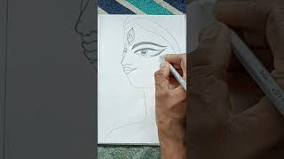 Beautiful MAA Durga Drawing  Ytshortsviralshortstrending [upl. by Adnovad]