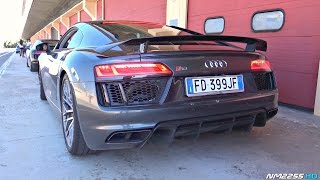 Audi R8 V10 Plus PURE Engine SOUND  Start Up Revs OnBoard POV [upl. by Nihi]