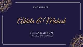 Akhila amp Mahesh Engagement Live Streaming [upl. by Marley]