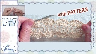 Tutorial Uncinetto ❀ Merletto  Crochel Lace with pattern [upl. by Otrevire]