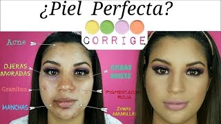 Como Cubrir Acné Manchas Ojeras e Imperfecciones con CORRECTORES DE COLORES [upl. by Enilarac202]