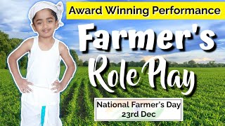 Farmers Role Play  Role Play as A Farmer  Community Helper  National Farmer’s Day Special [upl. by Adieren]