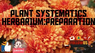 HERBARIUMPREPARATIONPLANT SYSTEMATICS botany botanylectures [upl. by Fesoy]