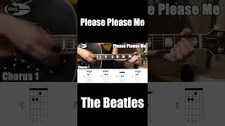 Please Please Me The Beatles Guitar chords Shorts [upl. by Sllew650]