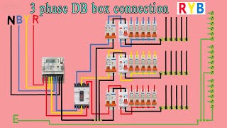 3 phase distribution DB box wiring diagram [upl. by Digirb620]