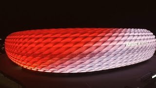 New Philips LED façade lighting at the Allianz Arena [upl. by Lamej677]