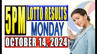 Lotto result today 5PM October 14 2024 [upl. by Nyar]