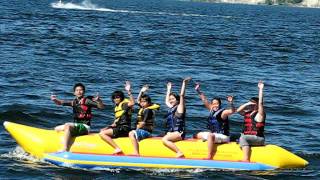 Epic Banana Boat Ride Fail in Penticton BC [upl. by Alda]