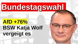 Bundestagswahl Sonntagswahlen Prognose Vorhersage AfD klarer Sieger Hochrechnung BSW verliert [upl. by Padegs]