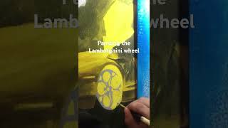 Painting the Lamborghini wheels artisticpainting lamborghini art [upl. by Sato13]