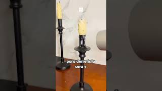 Tip para quitar la cera derretida de tus velas en los candelabros y muebles Cera Candelabro Vela [upl. by Novaat983]