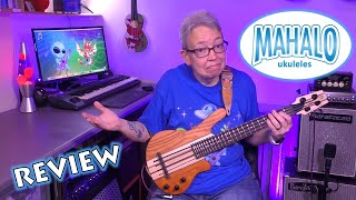 Mahalo Solid Electric Bass Ukulele Review [upl. by Ahsinirt]