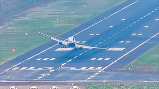 AWESOME CROSSWIND LANDING RYANAIR B737 at Madeira Airport [upl. by Llert903]