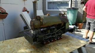 Making a Beginners Steam Loco quotBoiler Bench Steam Testquot quotmr factotumquot [upl. by Zacharie]