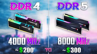 DDR4 4000MHz vs DDR5 8000MHz  Test in 10 Games [upl. by Clotilde]