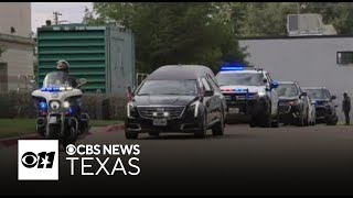 Procession for Dallas officer Darron Burks [upl. by Leshia]