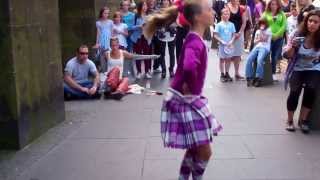 Traditional Scottish Dancing High Street Edinburgh Scotland [upl. by Anibor112]