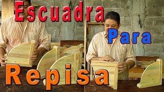 Cómo hacer una escuadra de madera para repisa [upl. by Norreg]