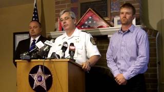 News conference Man arrested in Janesville motorcycle deaths [upl. by Eifos799]