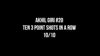 Akhil Giri of Moorestown High School Hits Ten 3 Pointers in a Row [upl. by Horsey382]