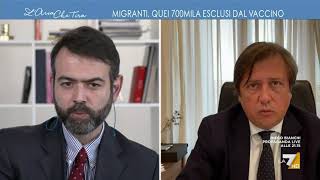 Vaccino per migranti irregolari Francesco Borgonovo contro Pierpaolo Sileri quotImmaginate che [upl. by Louella458]