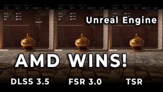 AMD wins Frame Generation DLSS 35 vs FSR 30 vs TSR in Unreal Engine 5 GPU Benchmark [upl. by Robaina]