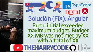 Solución FIX Angular ng Build Error initial exceeded maximum budget Budget XX MB was not [upl. by Ahsenek284]