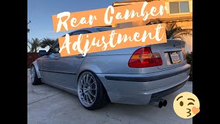 E46 330i rear camber adjustment [upl. by Remmer]