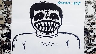 Como dibujar a zalgo  how to draw zalgo  creepypastas [upl. by Meldon]