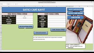 ESNAF VE KÜÇÜK İŞLETMELER İÇİN CARİ KAYIT VE GELİR GİDER KAYIT HESABI EXCEL [upl. by Reiter]