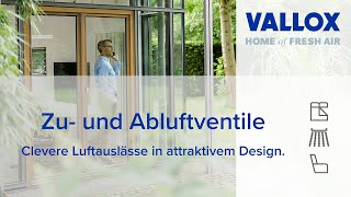 Vallox Zu und Abluftventile [upl. by Clarence]