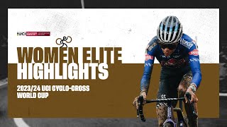 Dendermonde  Women Elite Highlights  202324 UCI Cyclocross World Cup [upl. by Savil]