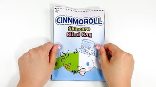 Tutorial Sanrio Cinnamoroll skincare baddies Blind bag Paper ASMR 🔇 no music [upl. by Coppock]