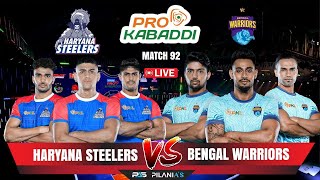 🔴 Live Haryana steelers vs Bengal Warriorz  HAR VS BEN LIVE  PKL Live Match Today – PKL 2024 [upl. by Noivad]