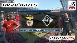 3 Points Added │ Benfica vs Académica de Coimbra │ 202425 │ Master League Coach Mode │ PES 2015 [upl. by Snowman]