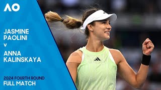 Jasmine Paolini v Anna Kalinskaya Full Match  Australian Open 2024 Fourth Round [upl. by Vasiliki]