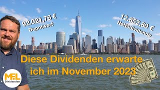 Diese Dividenden erwarte ich im November 92000 € Aktiendepot quotNo risk no funquot [upl. by Vaasta]