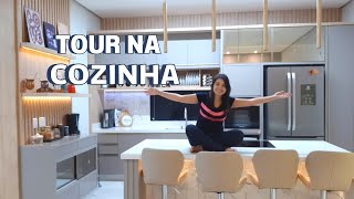 TOUR NA MINHA COZINHA PLANEJADA COM ILHA BRANCA DICAS E MEDIDAS FUNCIONAIS COZINHA DOS MEUS SONHOS [upl. by Ginzburg225]