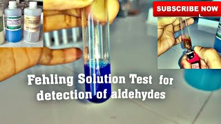 Fehling test for detection of aldehydes CHO group Practical Chemistry Class 12 and 11 [upl. by Gnof]