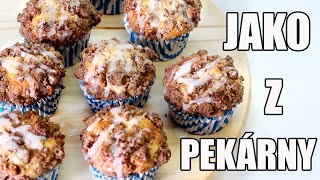 SKOŘICOVÉ MEGA MUFFINY JAKO Z PEKÁRNY SKOŘICOVÉ MUFFINY JEDNODUCHÝ RECEPT RECEPTY KROK ZA KROKEM [upl. by Gunthar]