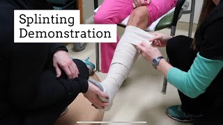 How to Apply Fiberglass Splint  Splinting Demonstration [upl. by Traweek316]