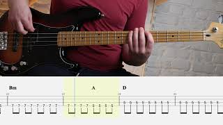 Djo  End of Beginning Bass cover Play along TABS  pdf [upl. by Doak]