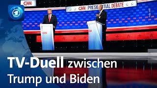 TVDuell zwischen Biden und Trump in den USA [upl. by Sidonius]