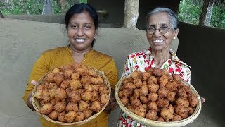 Village Food ❤ Crispy Potato and Semolina Balls prepared by Grandma and Daughter  Village Life [upl. by Fe156]