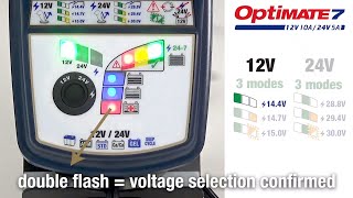 How to select the right mode for your battery  OptiMate 7 12V24V [upl. by Droffats]