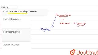 The hormone thyroxine [upl. by Zippel401]