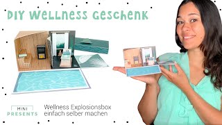 Wellness Geschenk Gutschein basteln  DIY Geldgeschenk für Spa Massage Sauna  minipresents [upl. by Nnyleahs]