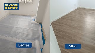 SPC Flooring 1 day quick installation with interlocking system [upl. by Naillil]